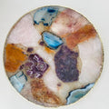 Large Multicolored 12" Diameter Agate Platter/Tray/Personalised Momentos/Sign Boards The Tangerine Store