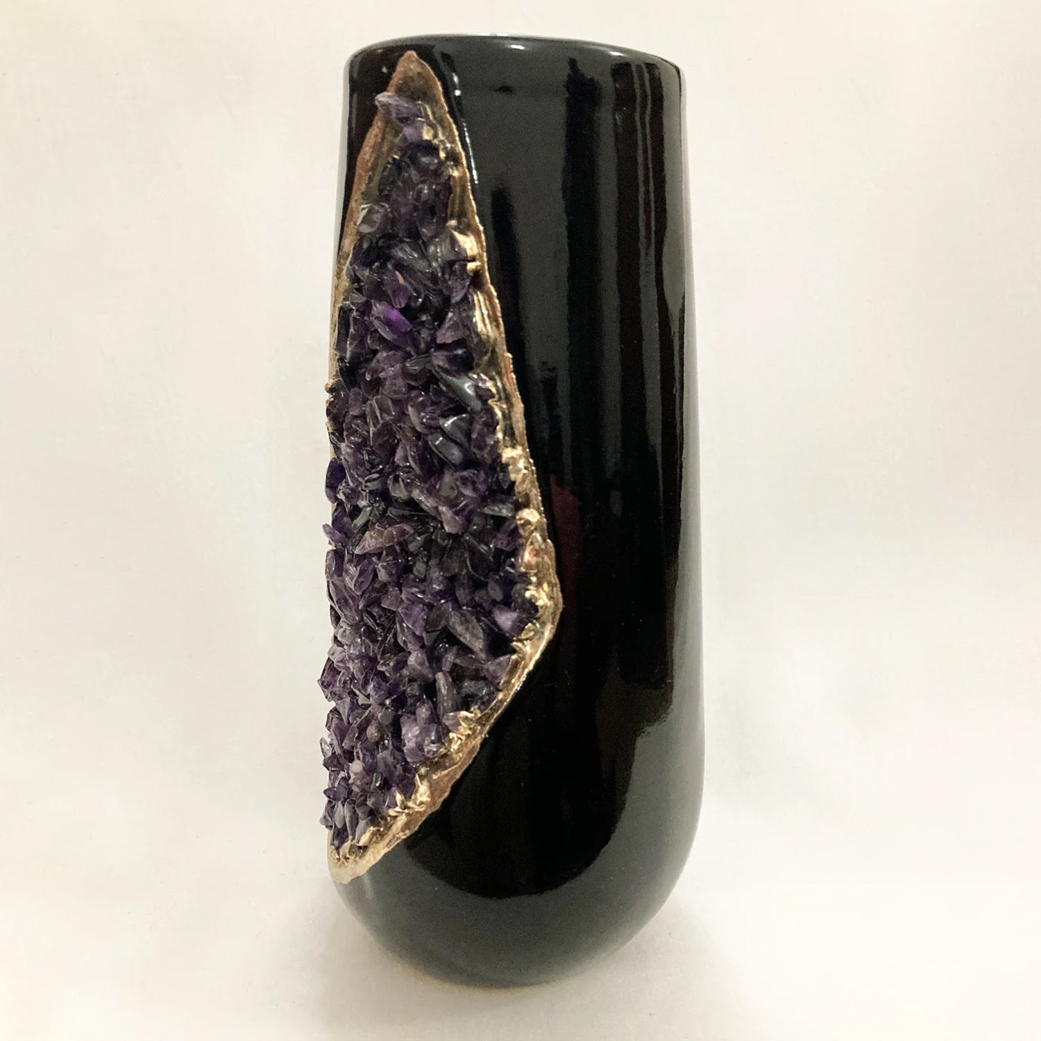 Set of 2 Black Ceramic Vases The Tangerine Store