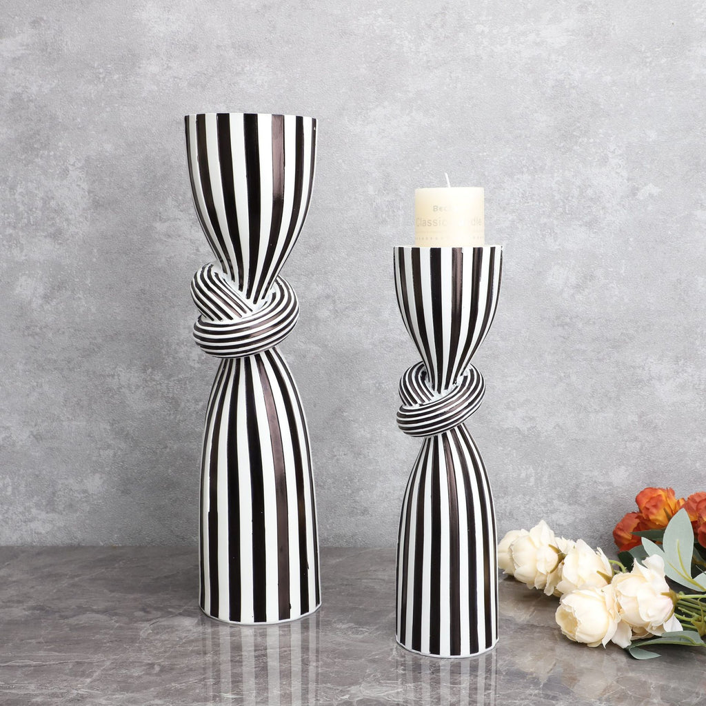 Bougeoir Résine Rayures Noir & Blanc – MaisonZen eprolo