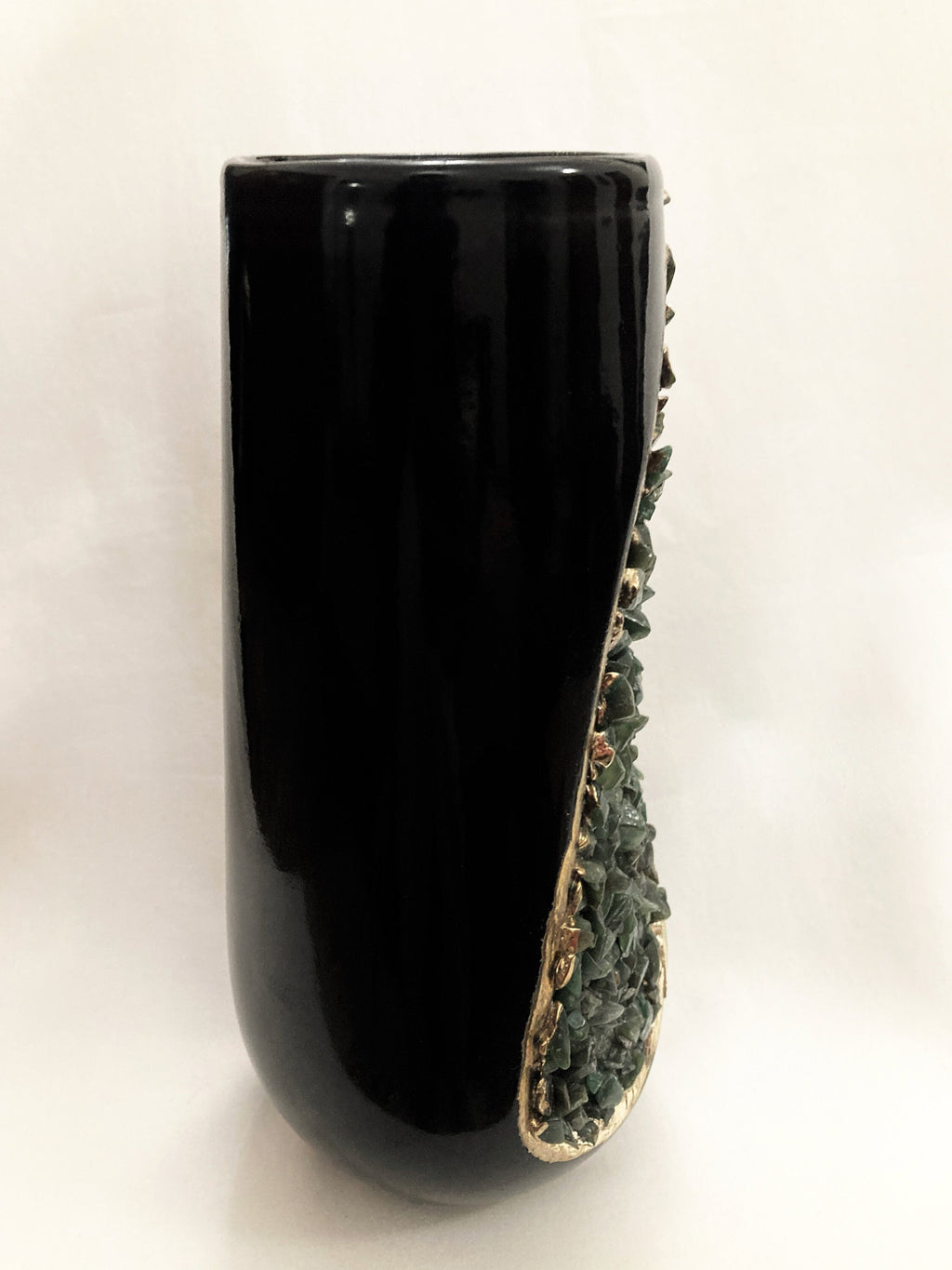 Set of 2 Black Ceramic Vases The Tangerine Store