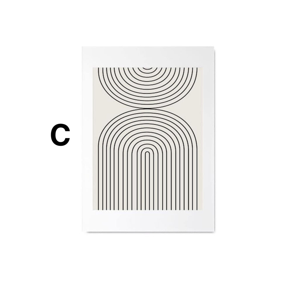 Poster Gesichter Linien und abstrakte Formen als Deko Print ohne Rahmen JUSTGOODMOOD