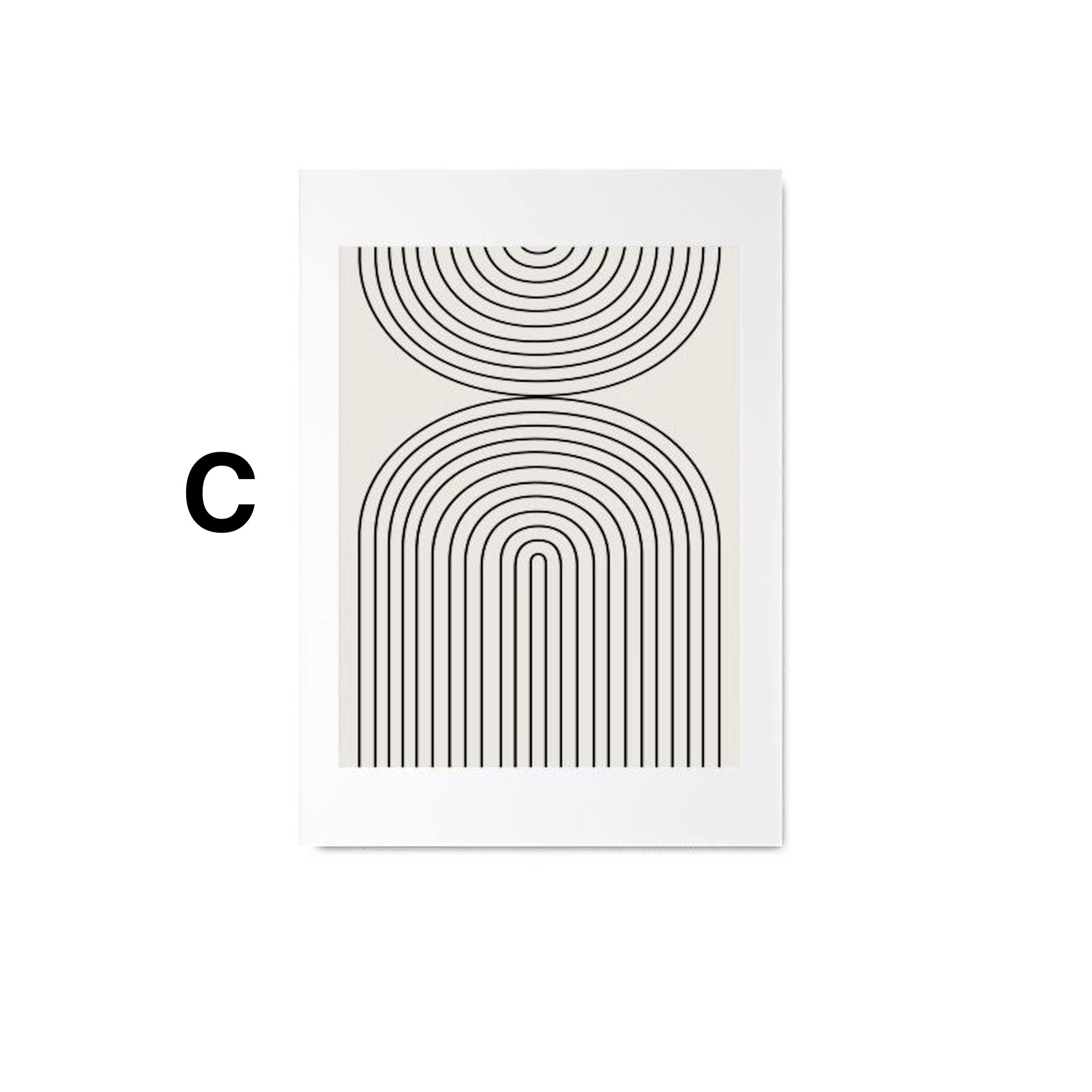 Poster Gesichter Linien und abstrakte Formen als Deko Print ohne Rahmen JUSTGOODMOOD
