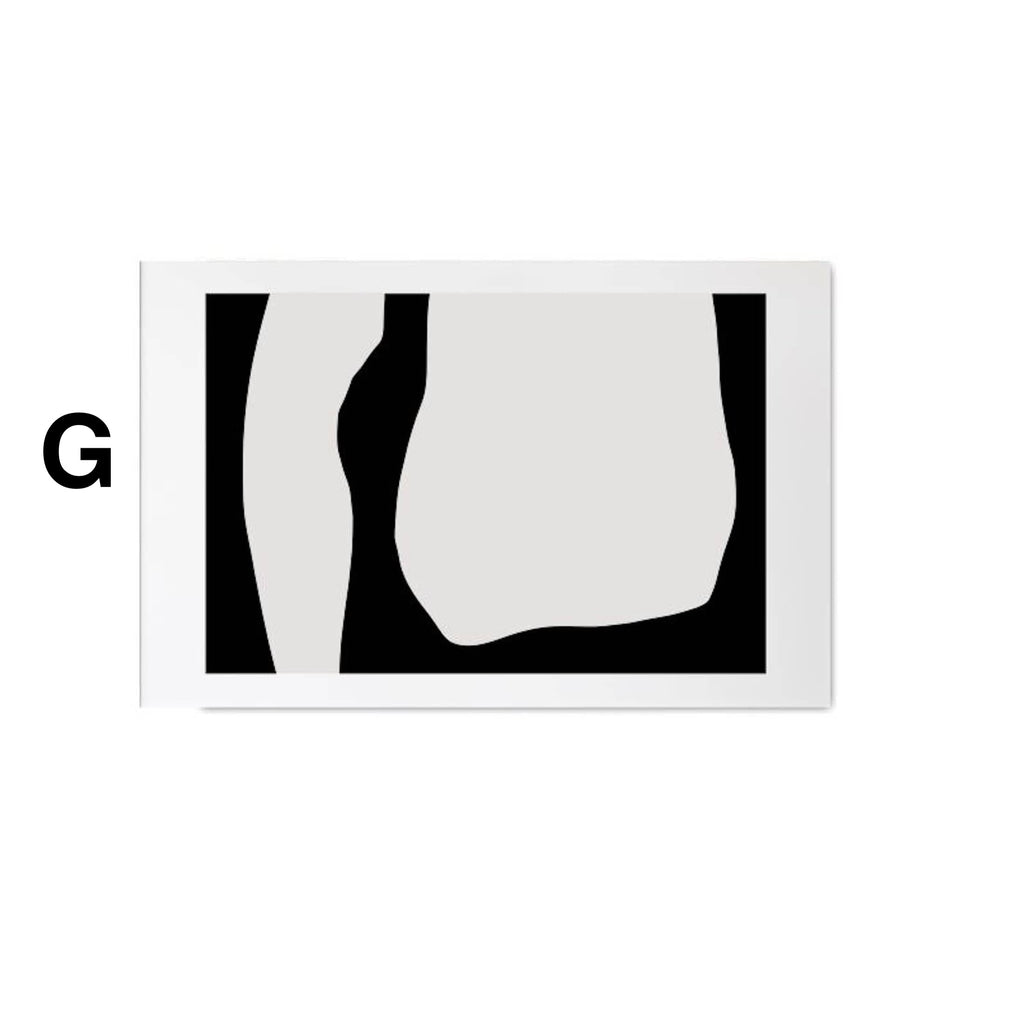 Poster Gesichter Linien und abstrakte Formen als Deko Print ohne Rahmen JUSTGOODMOOD